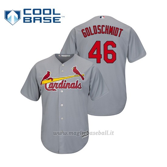 Maglia Baseball Uomo St. Louis Cardinals Paul Goldschmidt Cool Base Majestic Road Gris